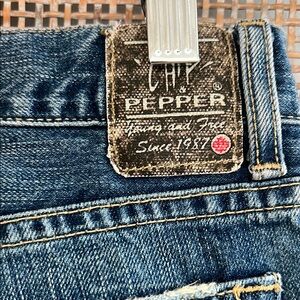 Chip & Pepper Blue Straight Bootcut Jeans with Classic Fading Petite